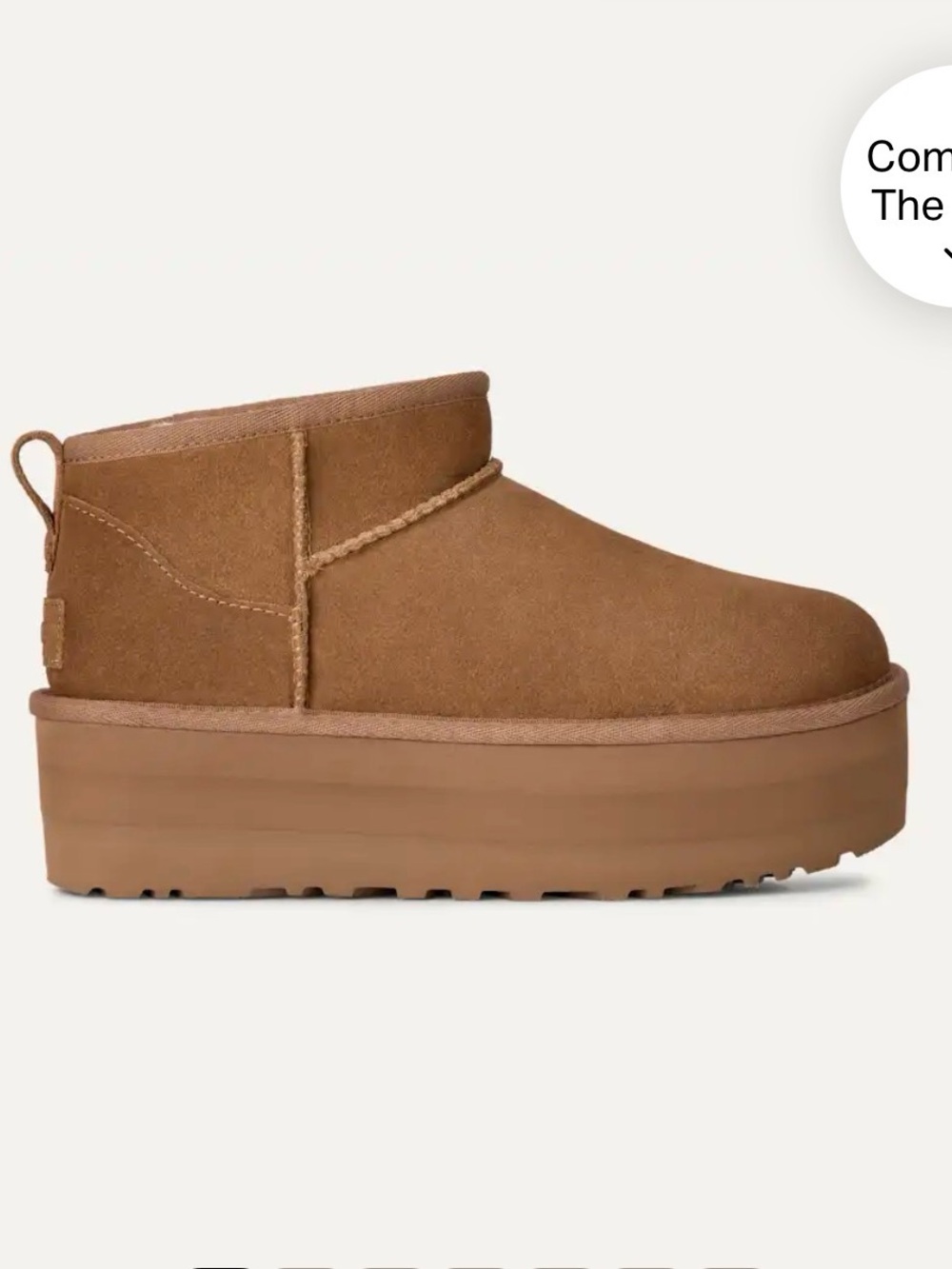 UGG Classic Ultra Mini Platform Boots Chestnut Size 7 Pristine NWT